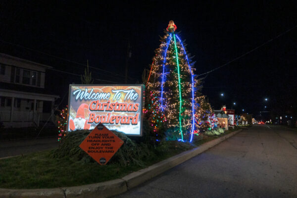 The entrance to Berwick Christmas Boulevard in Berwick PA