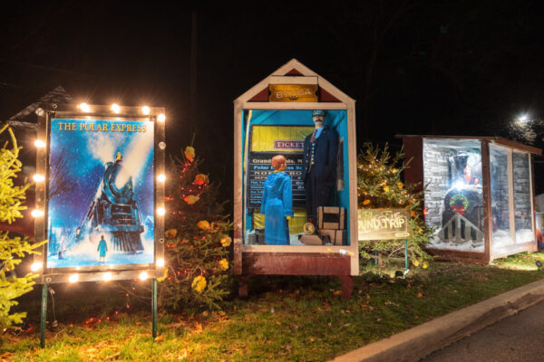 The Polar Express vignette at Berwick Christmas Boulevard near Bloomsburg PA