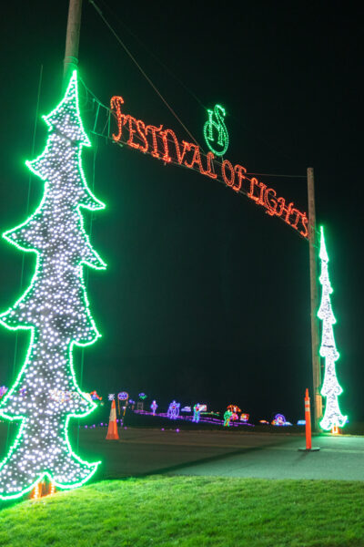 The entrance to the Festival of Lights at the Stone Hedge Golf Course in Tunkhannock PA