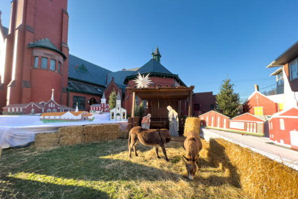 Nativity scene at the Mifflinburg Christkindl Market in Mifflinburg PA