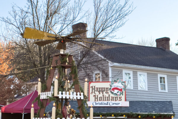 The main square at the Mifflinburg Christkindl Market in Pennsylvania