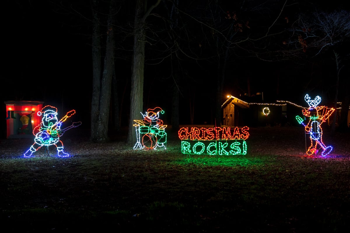 Elves light display at the Parade of Lights in Pearson Park in New Castle, PA