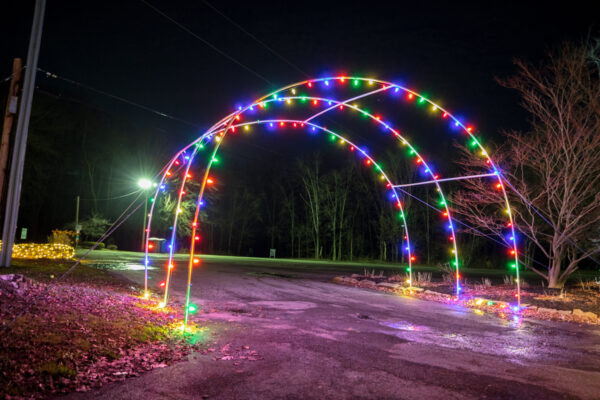 Light Tunnel at Parade of Lights at the Pearson Park in New Castle PA