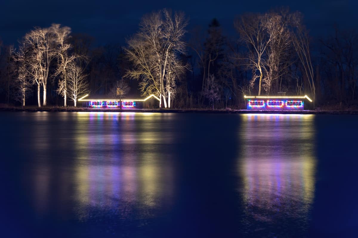 Driving Through the Presque Isle Lights During Christmas in Erie, PA