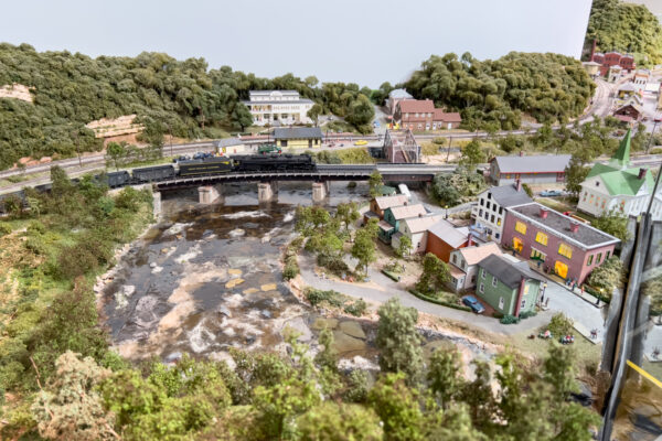 Model train in the display at the Western Pennsylvania Model Railroad Museum near Pittsburgh PA