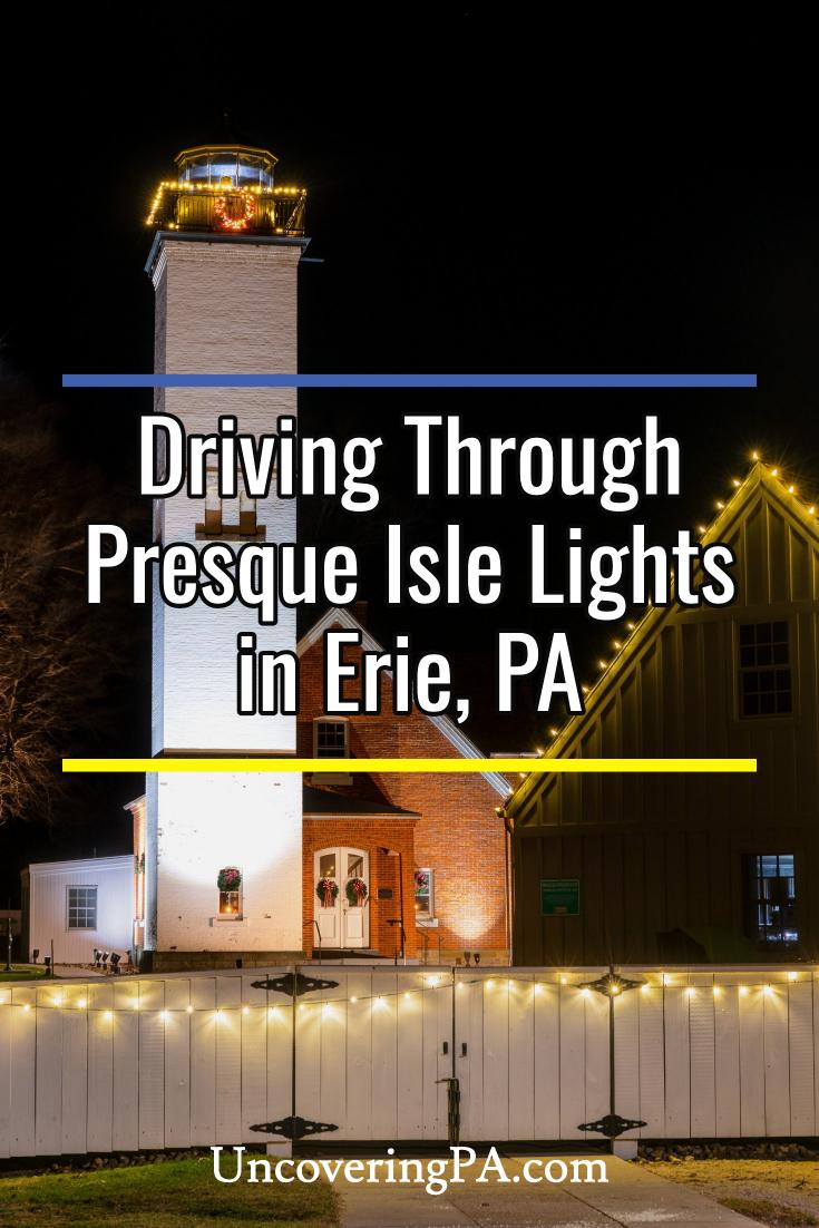 Driving Through the Presque Isle Lights During Christmas in Erie, PA