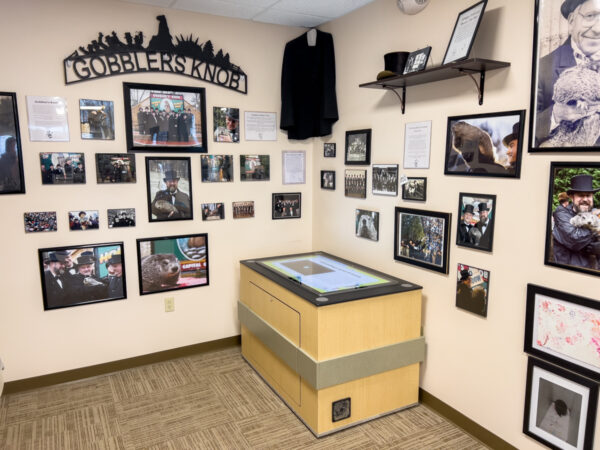 Items on display at the Gobbler’s Knob Visitor Center in Punxsutawney PA