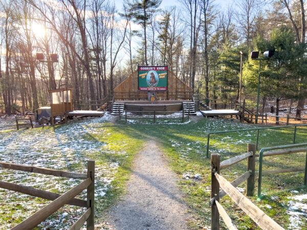 Groundhog Day stage and viewing area at Gobbler’s Knob in Punxsutawney, PA