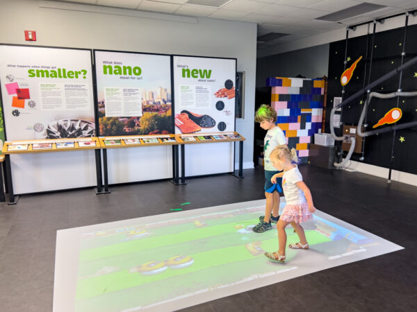 Kids playing in the science area at the Lewisburg Children's Museum in Lewisburg PA