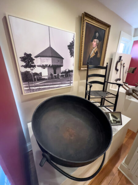 Pot and other items related to Mad Anthony Wayne at the Hagen History Center in Erie PA