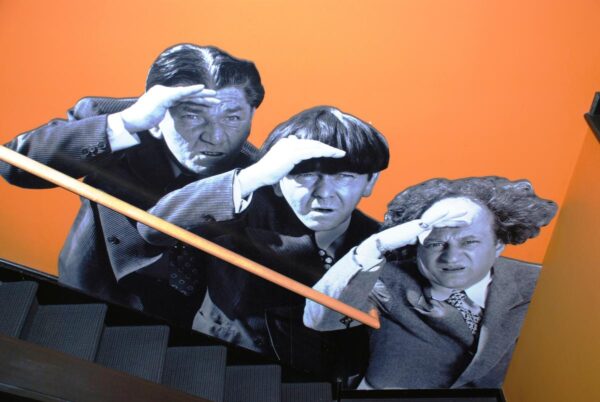 Mural of the Three Stooges at the Stoogeum near Philadelphia PA