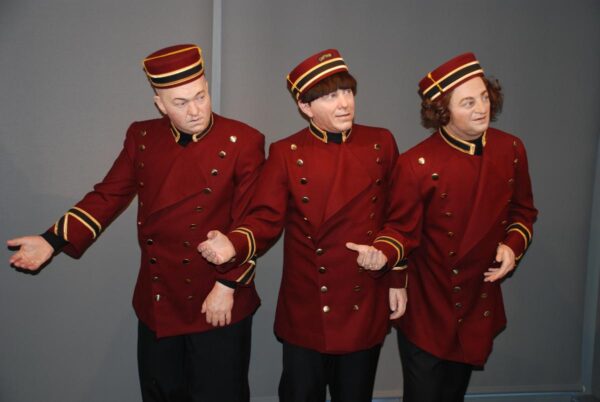 Wax figures of The Three Stooges at the Stoogeum in Ambler, PA