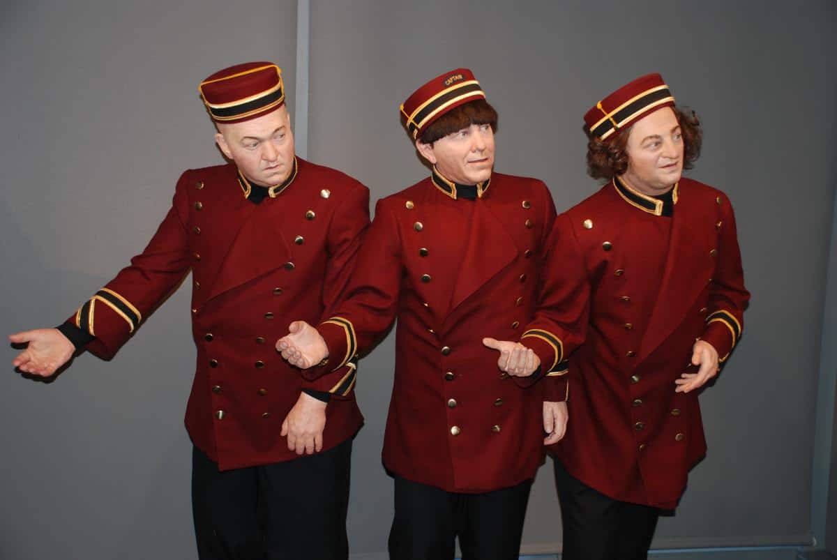 Wax figures of The Three Stooges at the Stoogeum in Ambler, PA