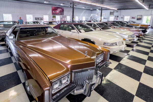 1970s Cadillacs on display at the Greenberg Cadillac Museum in Jefferson County PA
