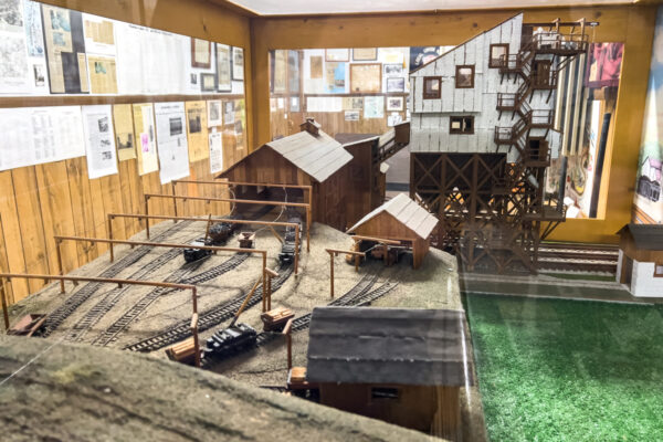 A model of a coal mine on display at the Coalport Area Coal Museum in Pennsylvania