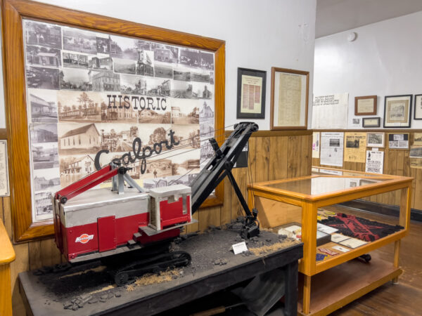 Model on display at the Coalport Area Coal Museum in Coalport PA