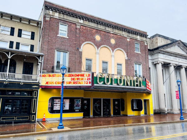 The exterior of the Colonial Theater in Phoenixville, PA