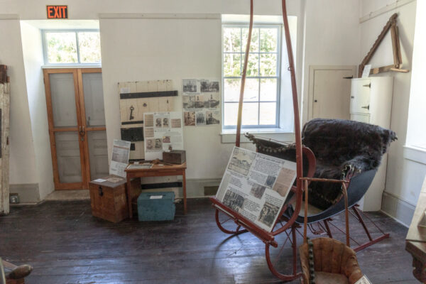 Items on display inside the Tuscarora Academy Museum in Juniata County PA