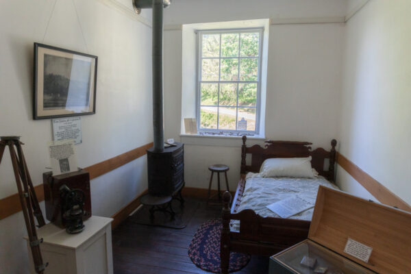 Replica dorm room inside the Tuscarora Academy Museum in Juniata County PA