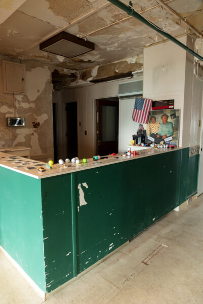 Nurses desk inside Haunted Hill View Manor in Lawrence County PA