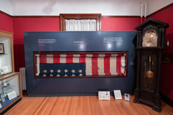 The Lincoln Flag at the Columns Museum in Milford PA