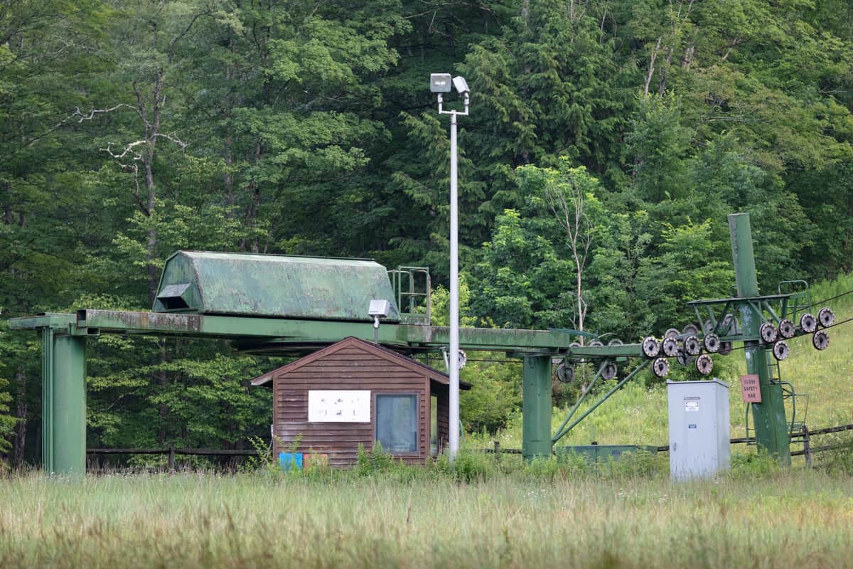 Abandoned ski lifts at Denton Hill State Park in Potter County PA