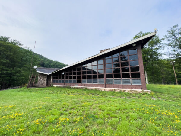 The abandoned ski lodge at Denton Hill State Park in Potter County Pennsylvania