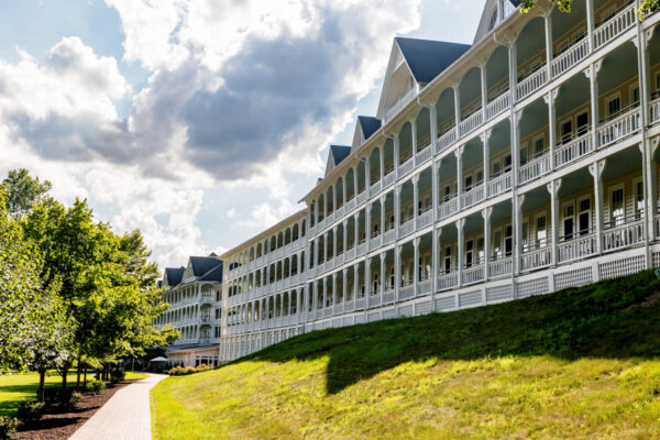 Row of rooms at the Omni Bedford Springs Resort in Bedford County Pennsylvania
