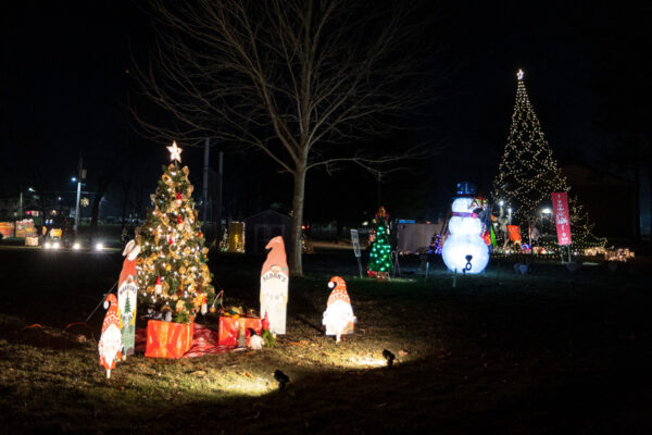 Displays at Christmas in the Park in Grove City, PA