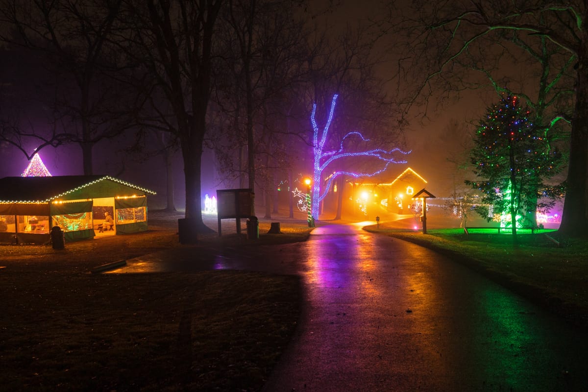 Exploring the Holiday Lights at Gring's Mill in Berks County