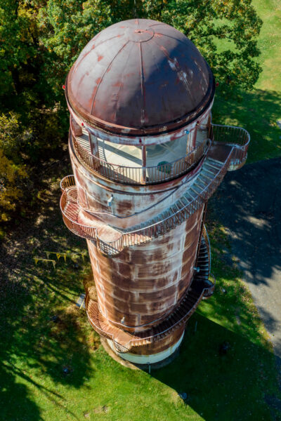 Aerial View of the North Park Tower near Pittsburgh Pennsylvania