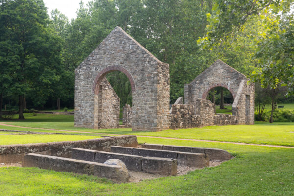Ruins in Lock Ridge Furnace Park in Lehigh County PA