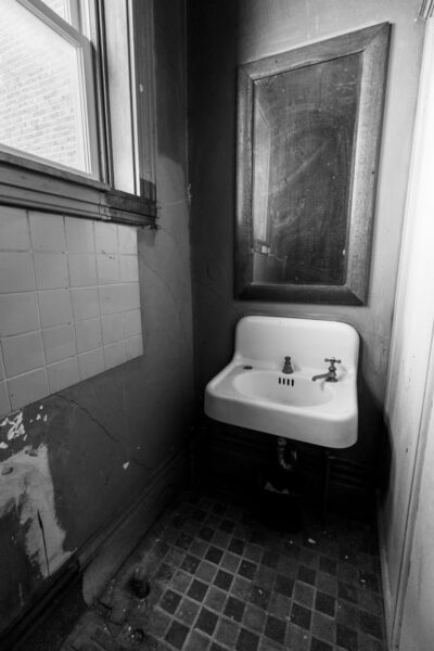 Bathroom inside the Odd Fellows Hall in Carlisle, PA