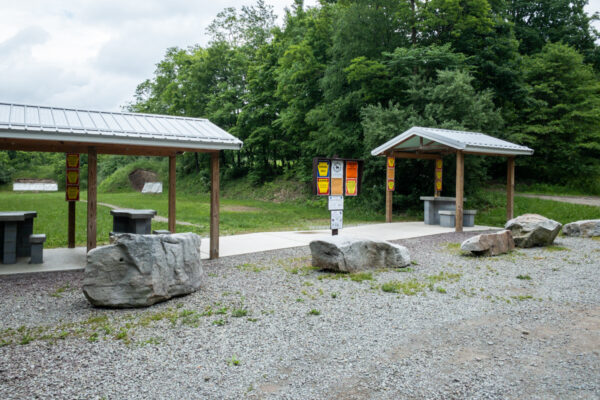 Shooting range at parking lot for Mill Creek Falls in Westmoreland County, PA