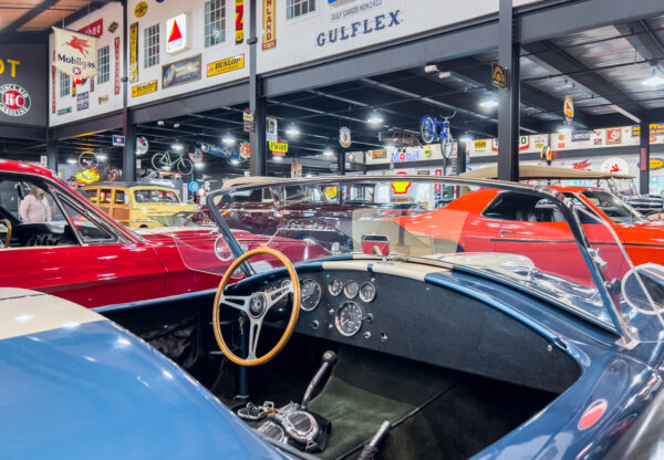 The interior of a muscle car on display at Barry's Car Barn in Lancaster County PA