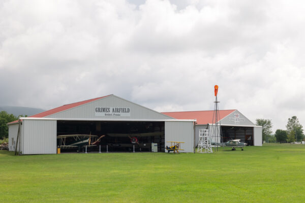 A hangar at the Golden Age Air Museum in Berks County, PA