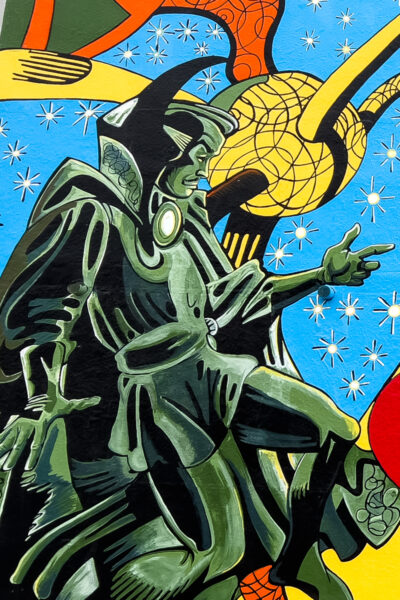 Dr. Strange on the Steve Ditko Spider-Man Mural in Cambria County PA