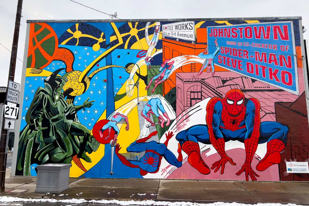 The Spider-Man Mural in Johnstown, PA