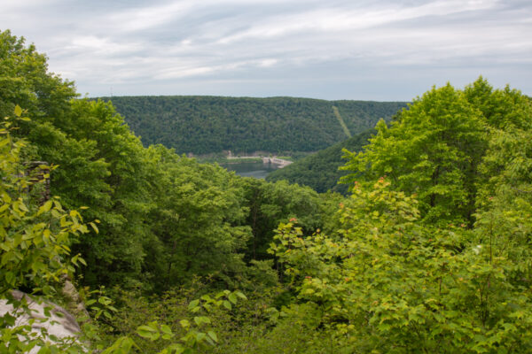 View of Kinzua Dam from Jakes Rocks in PA