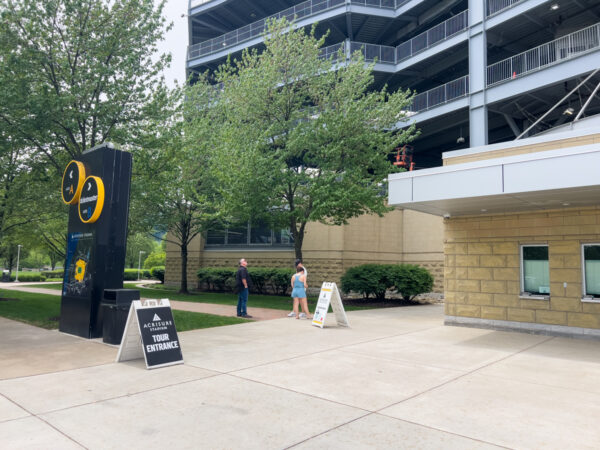 The starting point for tours of Acrisure Stadium in Pittsburgh PA