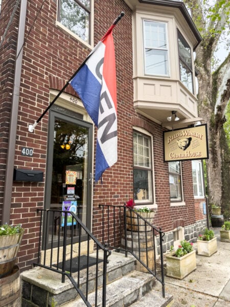 Exterior of Reid's winery and cider house in Gettysburg Pennsylvania
