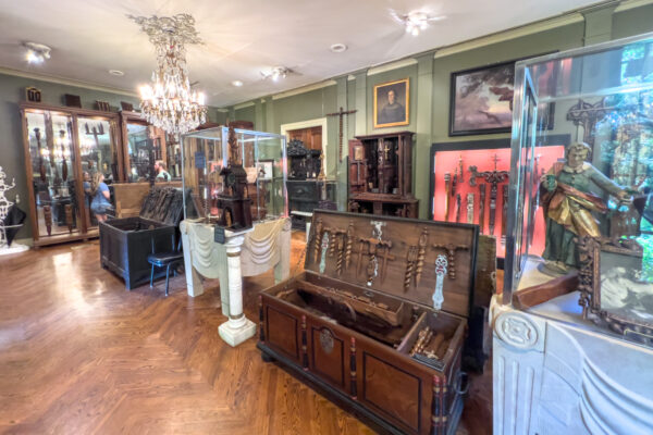 Inside the first room of VAMPA Vampire Museum in Doylestown, PA