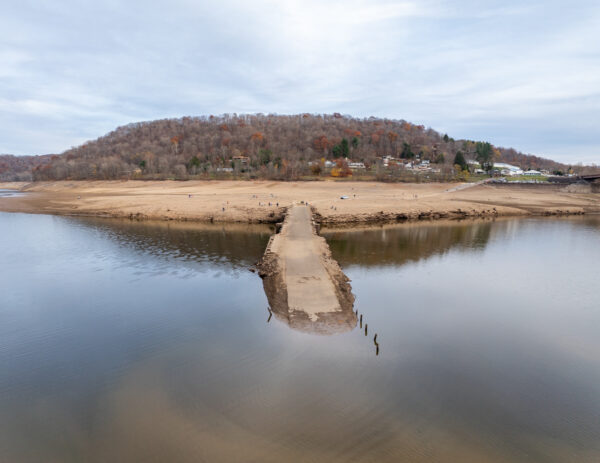 The ruins of the Great Crossings Bridge near Addison Pennsylvania