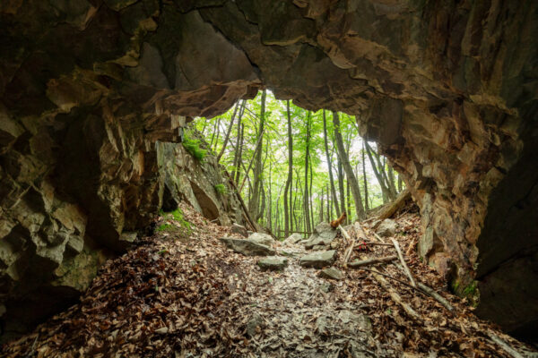 Looking out from the abandoned Tunnel in Big Spring State Park in Perry County PA