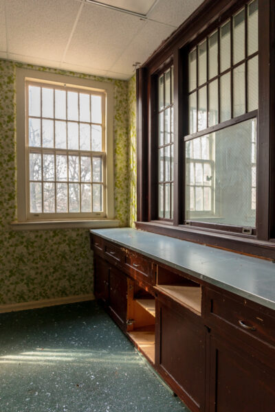 A nurses station at the Harrisburg State Hospital used in the filming of "Girl, Interrupted".