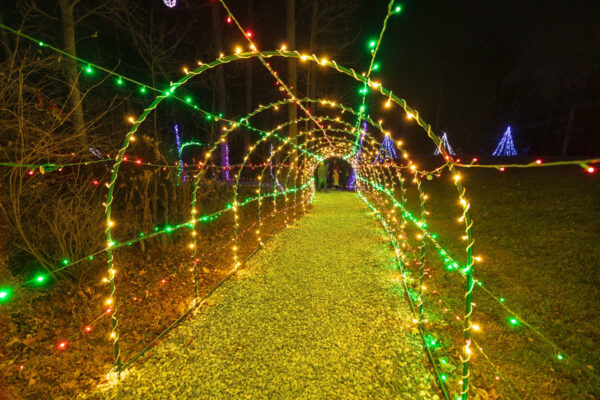 One of the light tunnels at Refreshing Mountain in Lancaster County PA