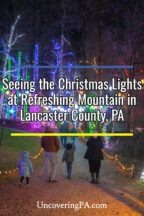 Christmas lights at Refreshing Mountain in Lancaster County, PA