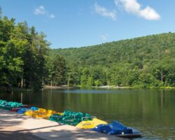 Hiking the Lakeside Trail at Cowans Gap State Park in Fulton County, PA