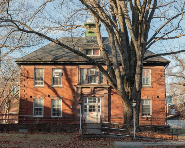 Historic brick building on the campus of the Harrisburg State Hospital in Dauphin County, PA.