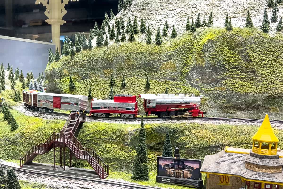 A model railroad layout at the National Toy Train Museum in Strasburg, PA
